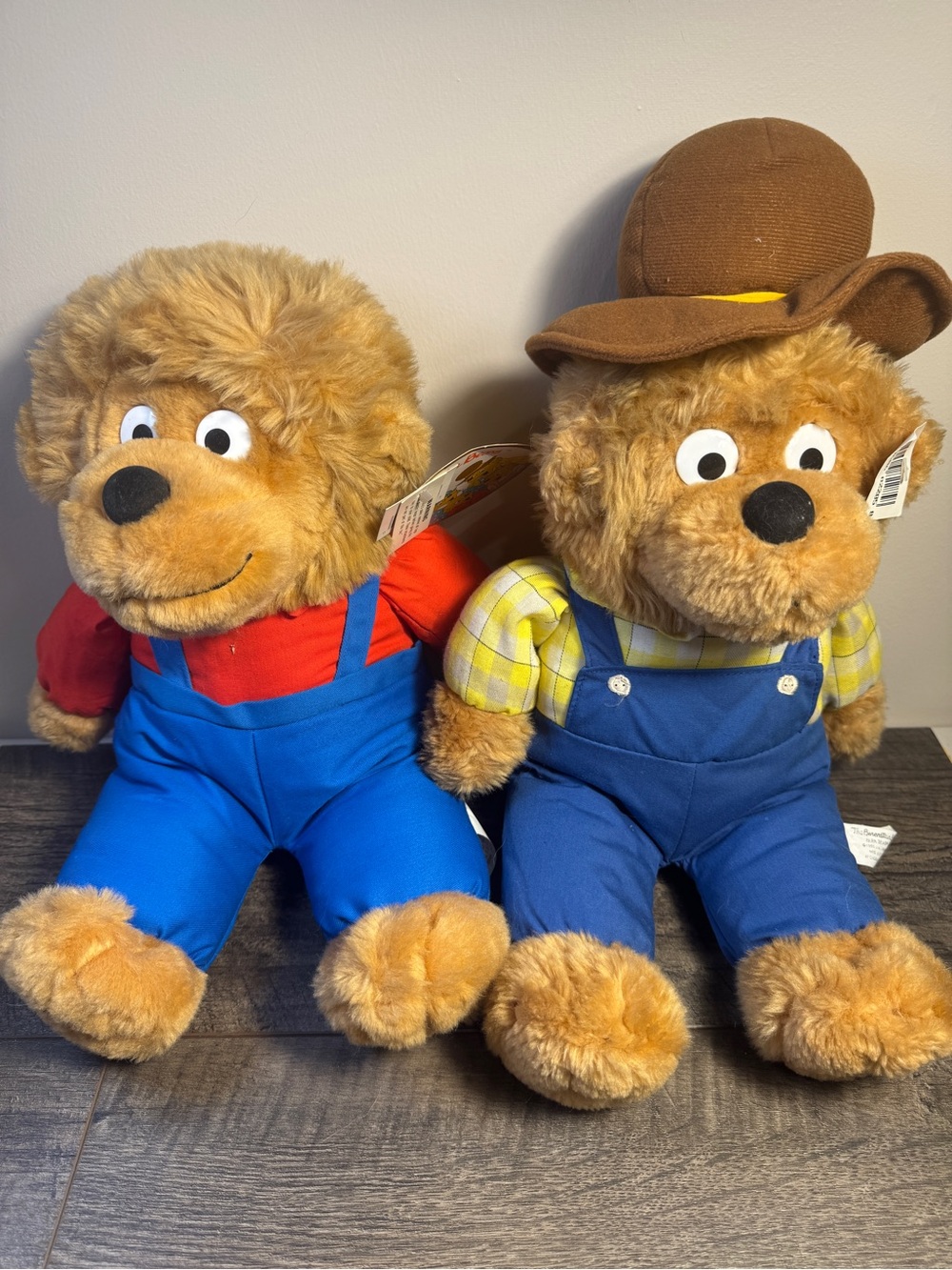 Vintage Berenstain Bears Plush - Papa Bear and Brother Bear
